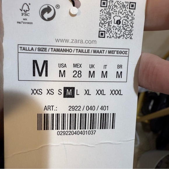 ZARA | NWT Womens Blazer Jacket Size M Blue Single Breasted Business 2922/040 - Picture 5 of 6